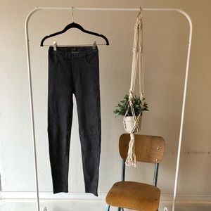 Gray Suede Leggings